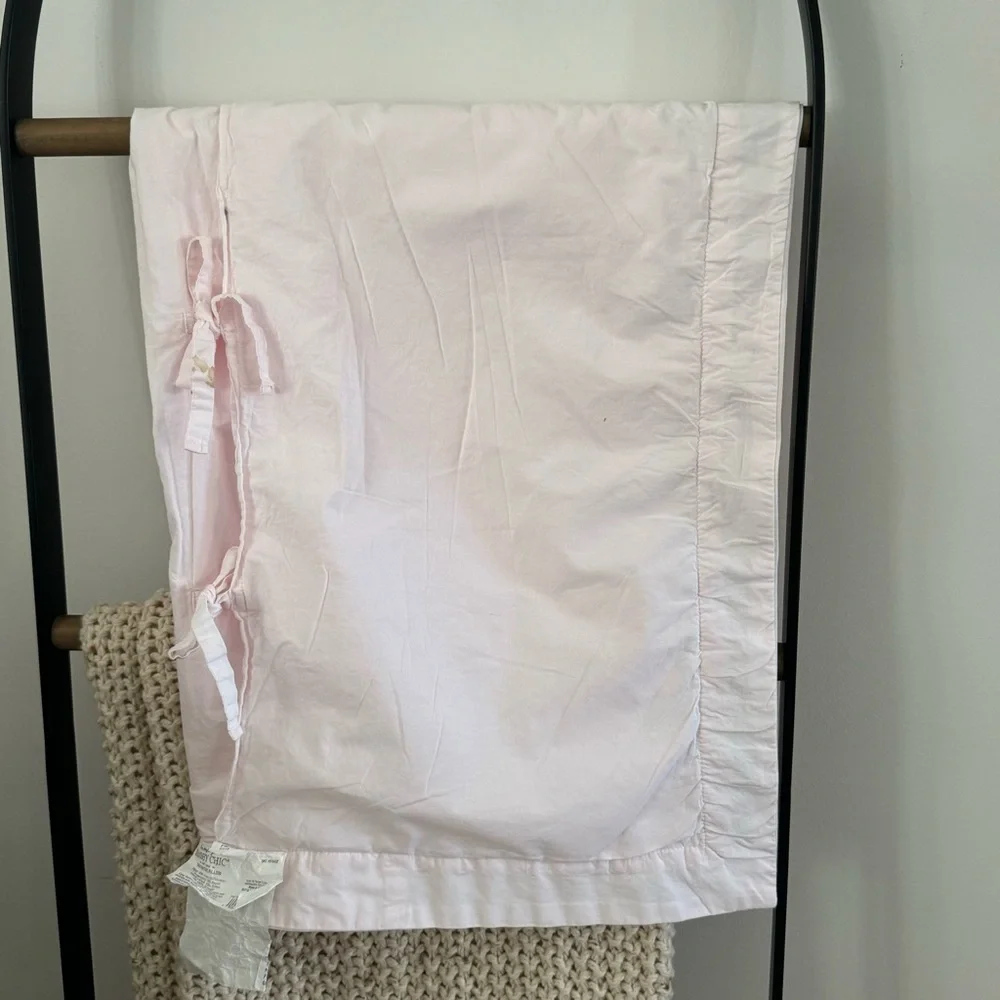 Simply Shabby Chic  | Euro Pillow  Cover | Pink Cotton Embroidered